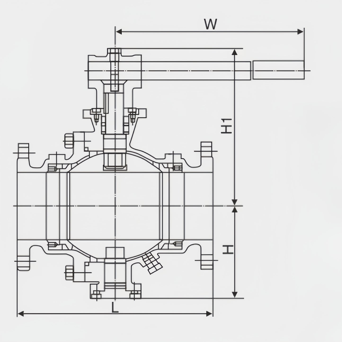 OUWEI CAST TRUNNION MOUNTED BALL VALVE