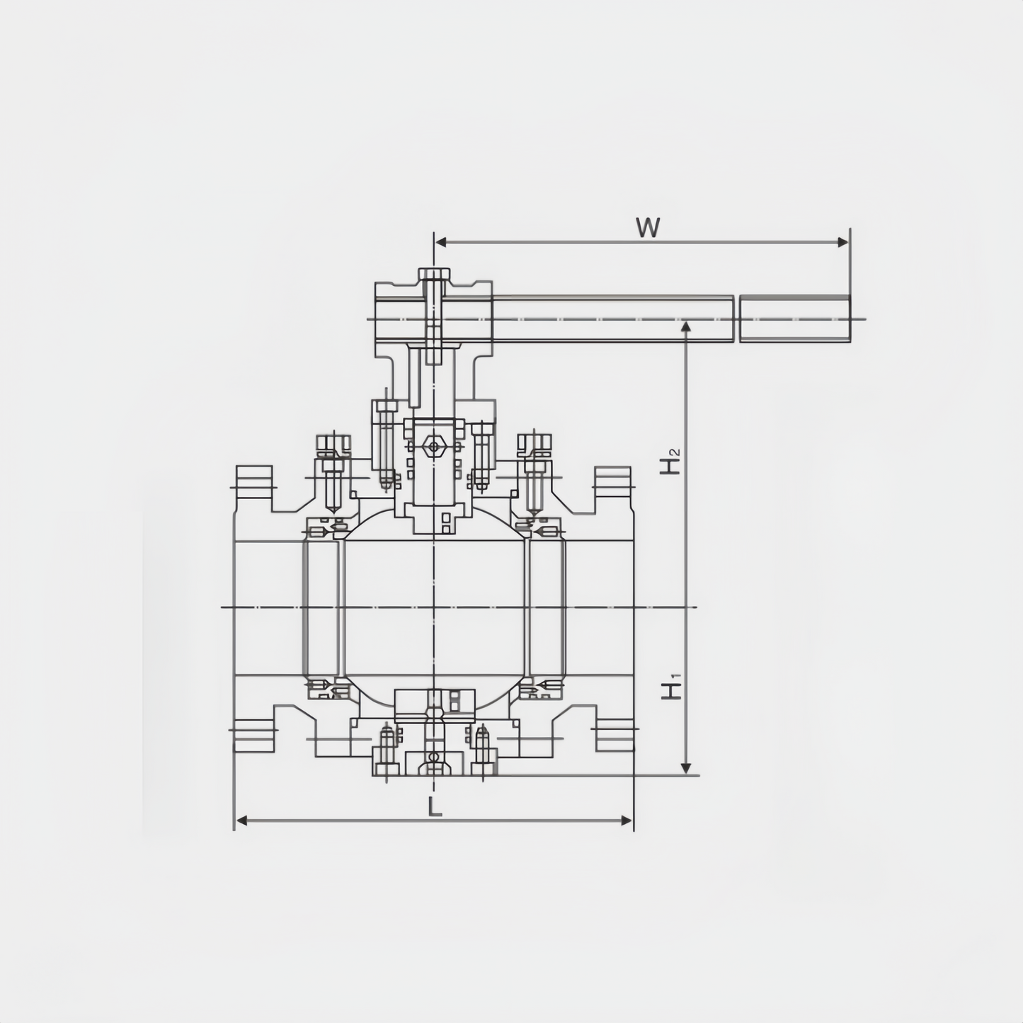 OUWEI FORGED STEEL TRUNNION MOUNTED BALL VALVE PN1.6~25MPa