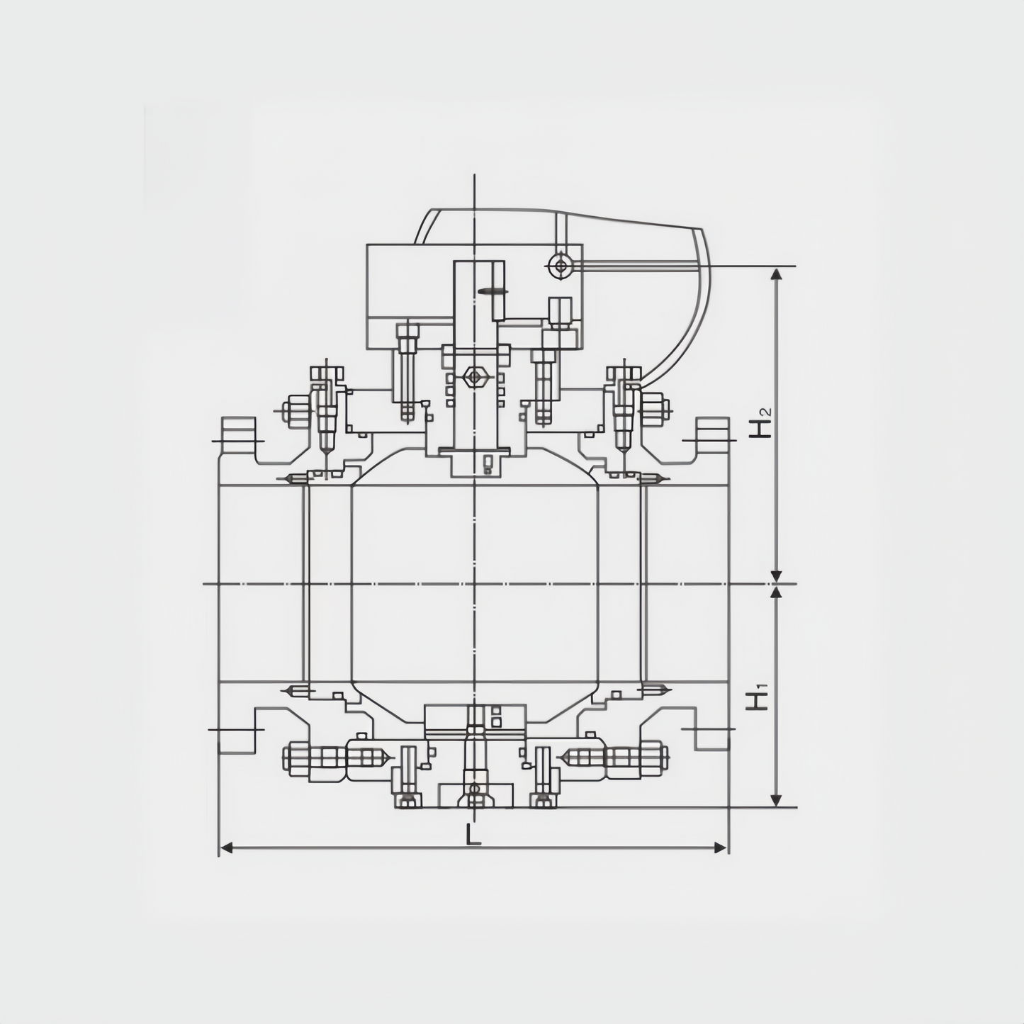 OUWEI API THREE CHIP CAST STEEL FIXED BALL VALVE class 150-900