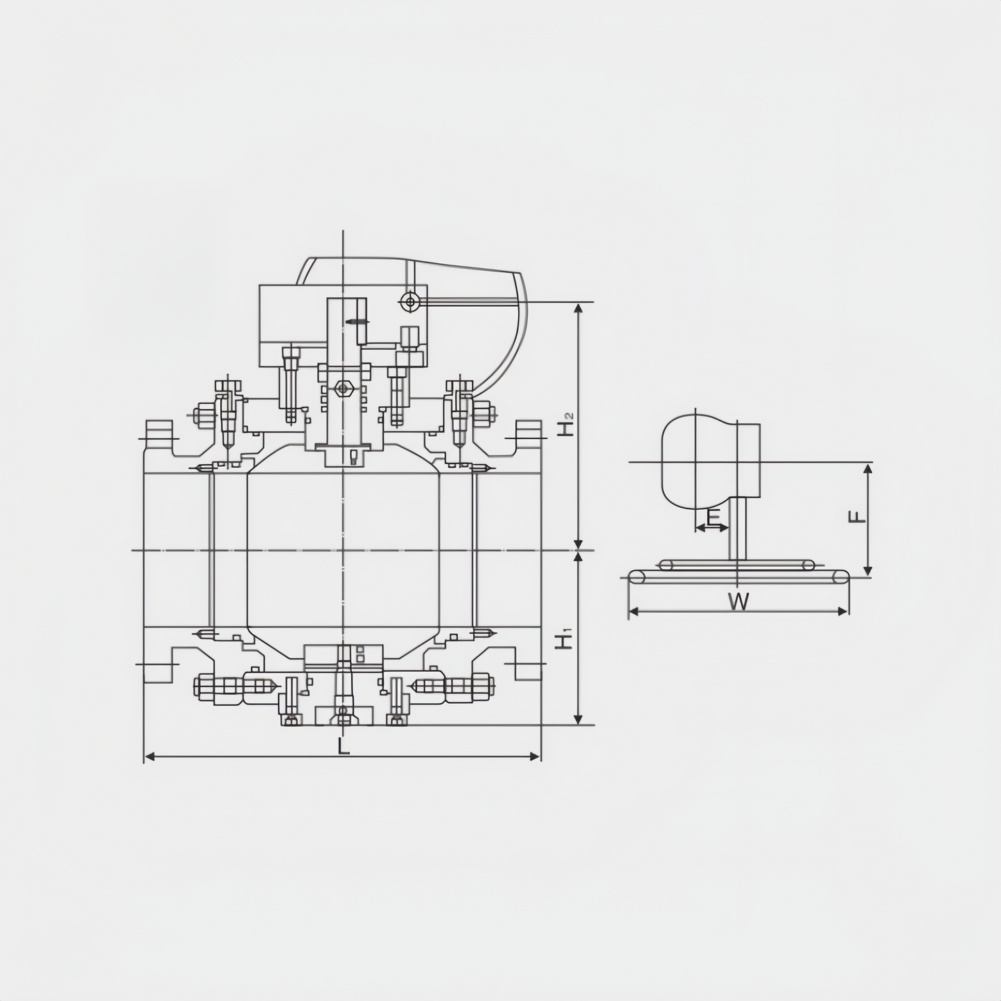 OUWEI FORGED STEEL TRUNNION MOUNTED BALL VALVE PN1.6~25MPa